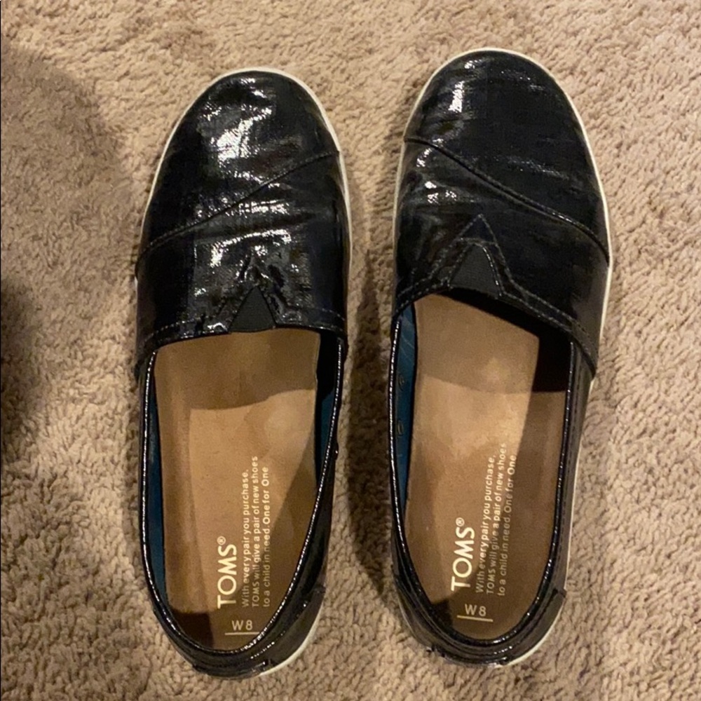Toms Avalon Black Patent Leather